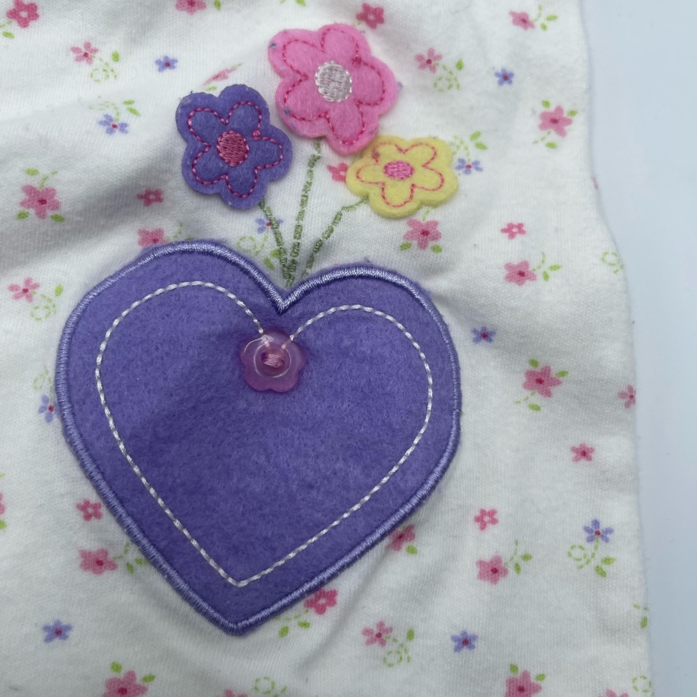 Bon Bebe Floral Baby Onesie with purple collar size 3-6 months (Pre-Owned) - Picture 3 of 7
